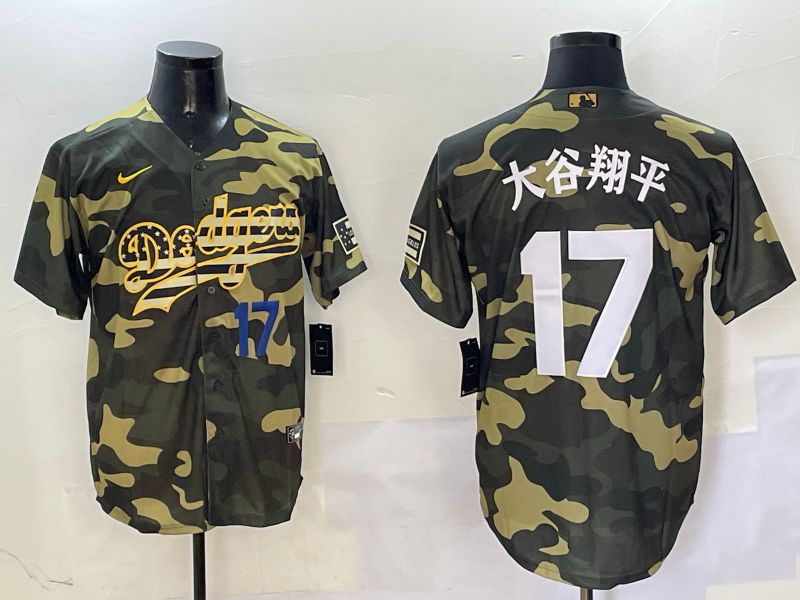 Men Los Angeles Dodgers #17 Ohtani Camo Joint Name 2025 Nike MLB Jersey style 20->nba t-shirts->Sports Accessory